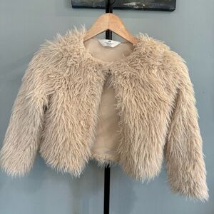H&M Kids Cream Faux Fur Puffer Jacket